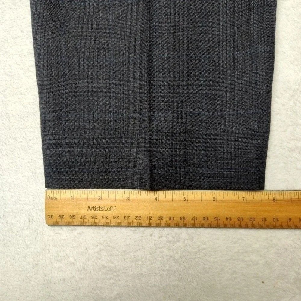 Banana Republic Pants Mens 34x34 Gray Plaid Wool Trabaldo Togna‎ Slim